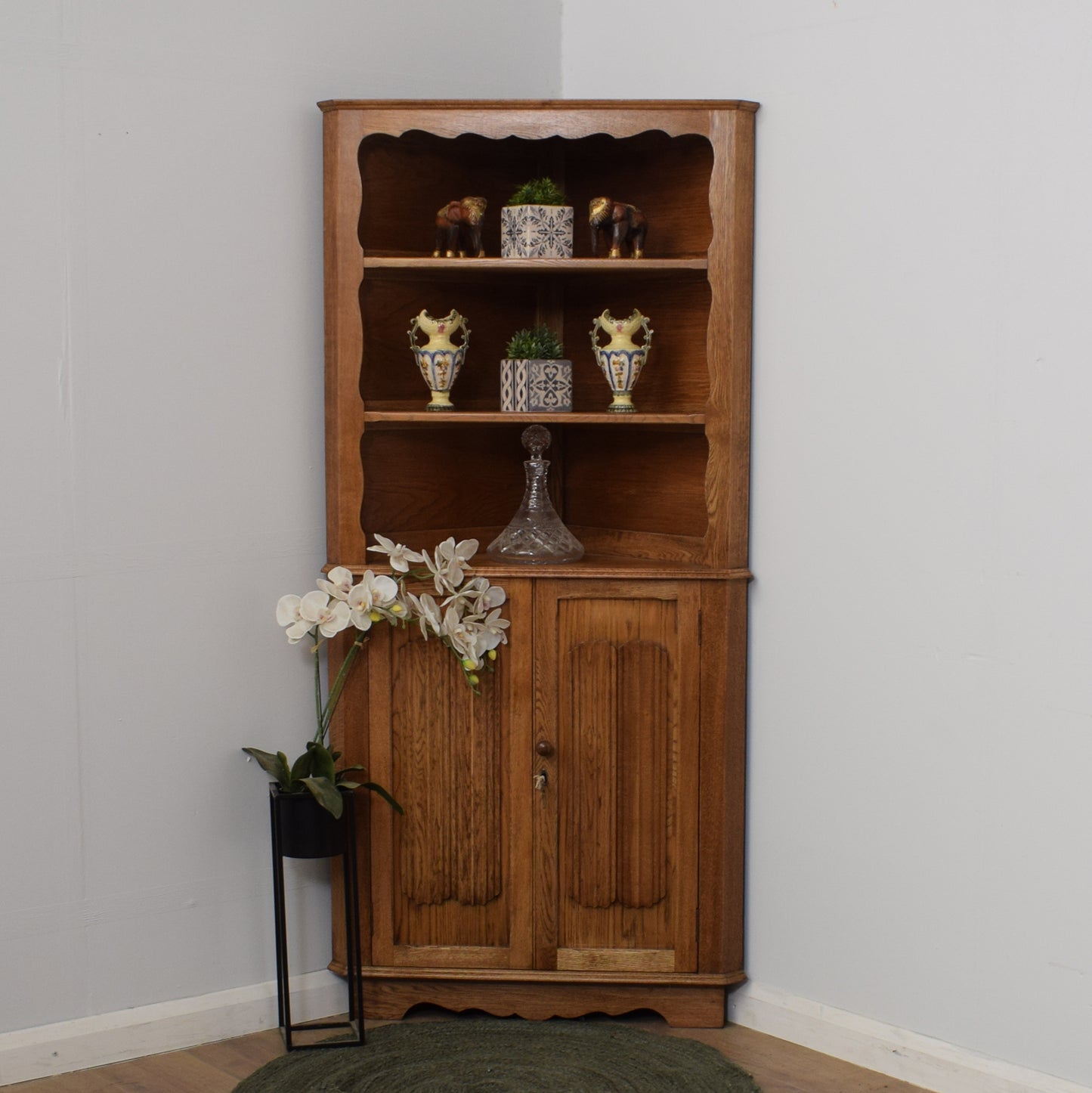 Restored Oak Corner Unit