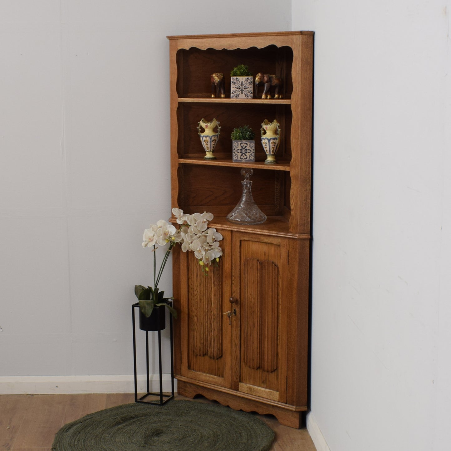 Restored Oak Corner Unit