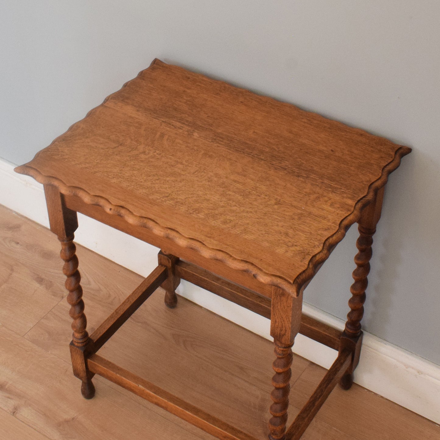 Oak Barley-Twist Side Table