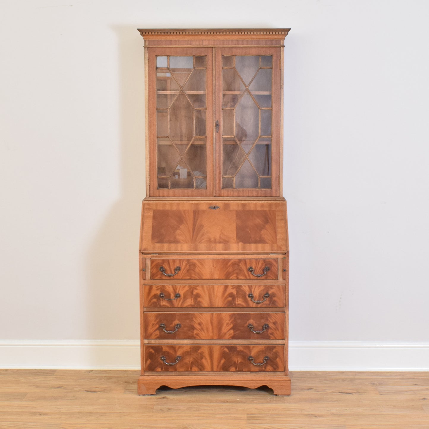 Restored Mahogany Bureau Bookcase