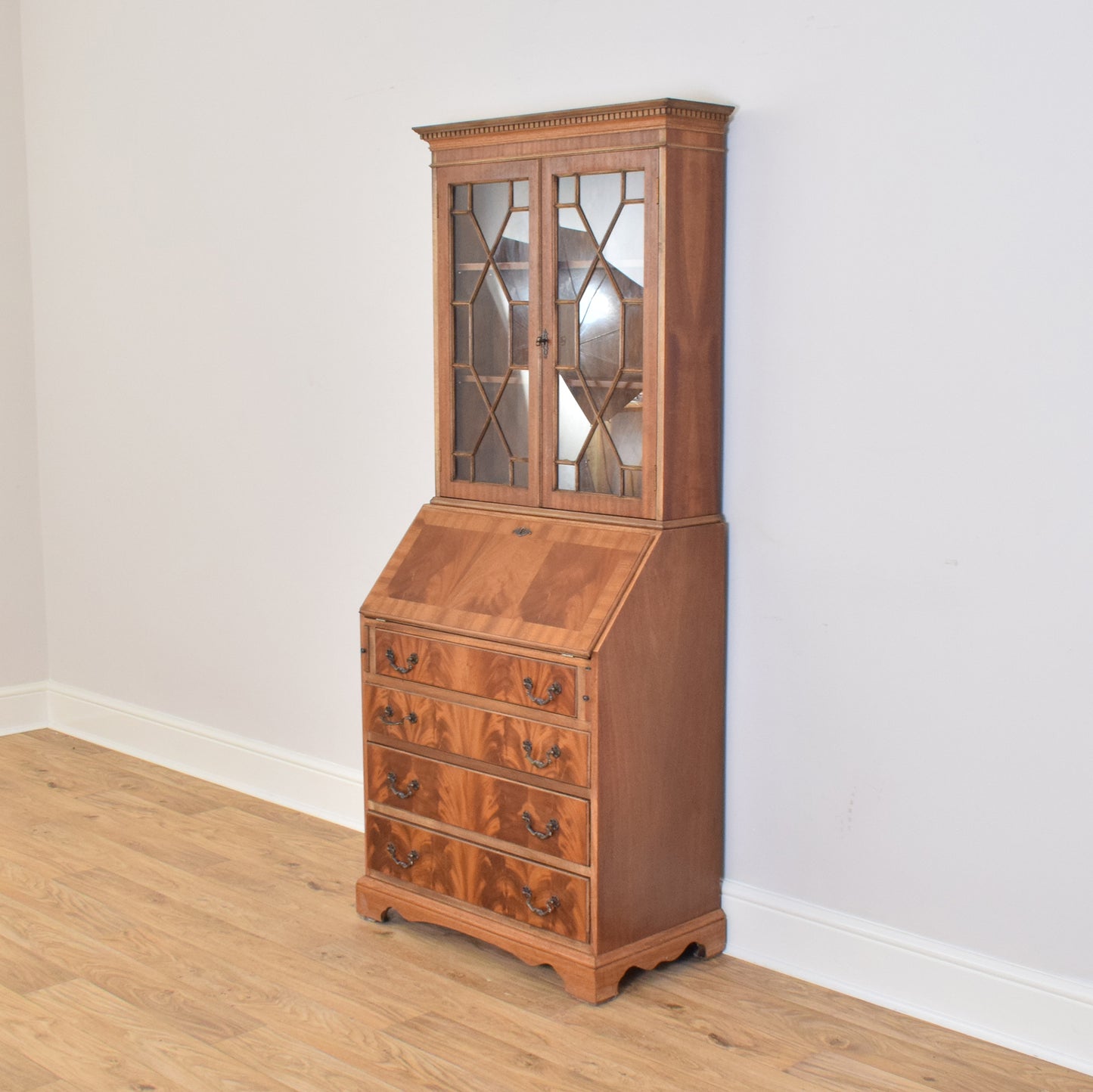 Restored Mahogany Bureau Bookcase