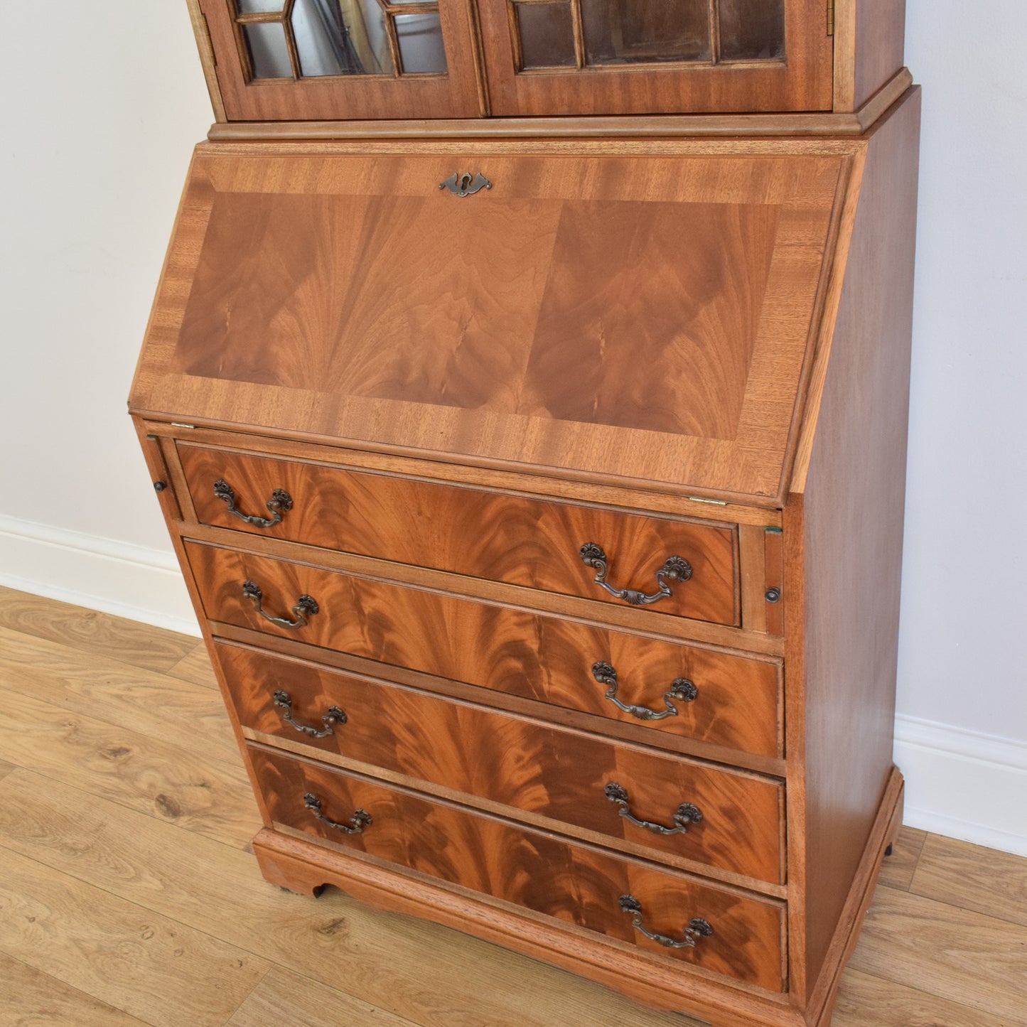 Restored Mahogany Bureau Bookcase