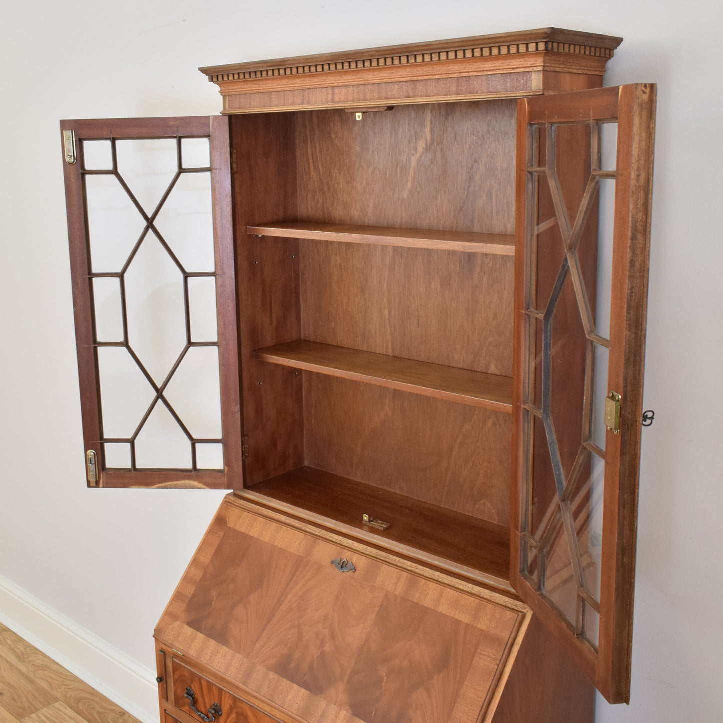 Restored Mahogany Bureau Bookcase