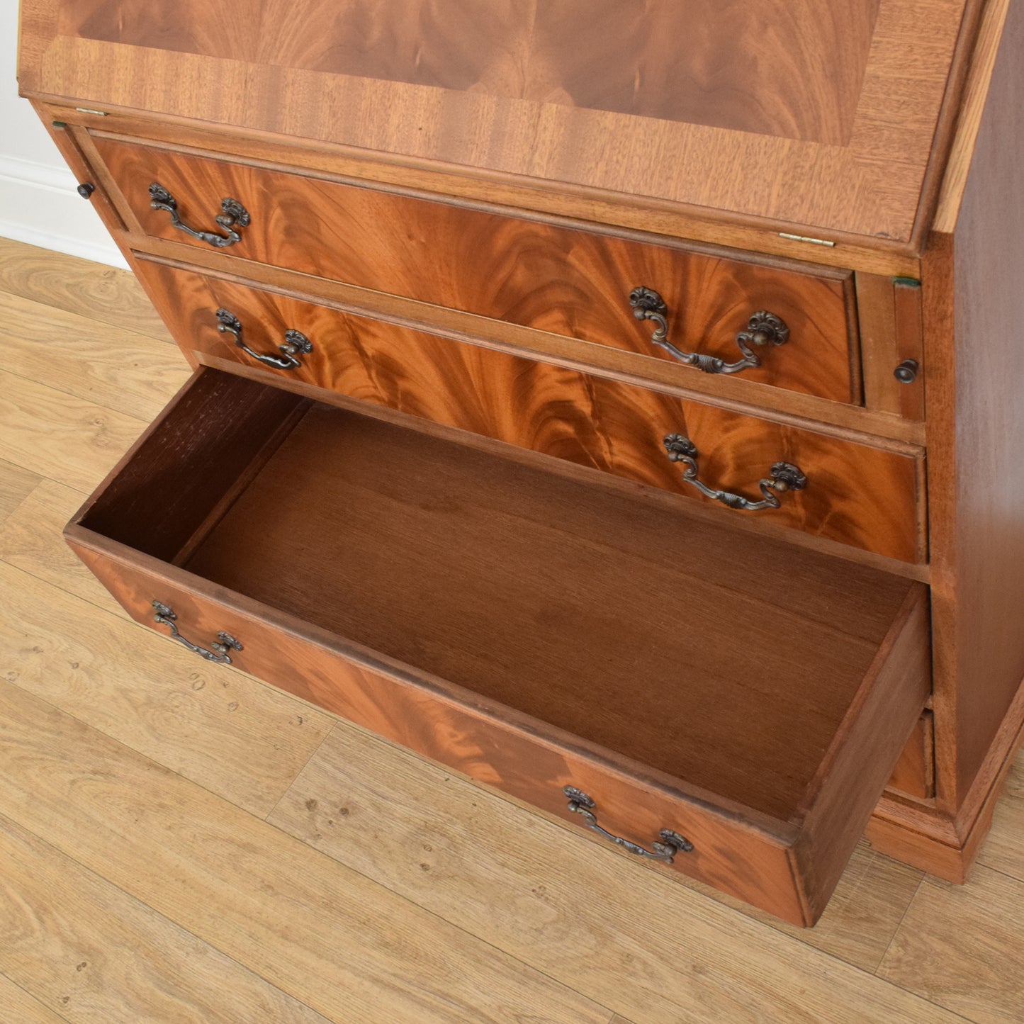 Restored Mahogany Bureau Bookcase