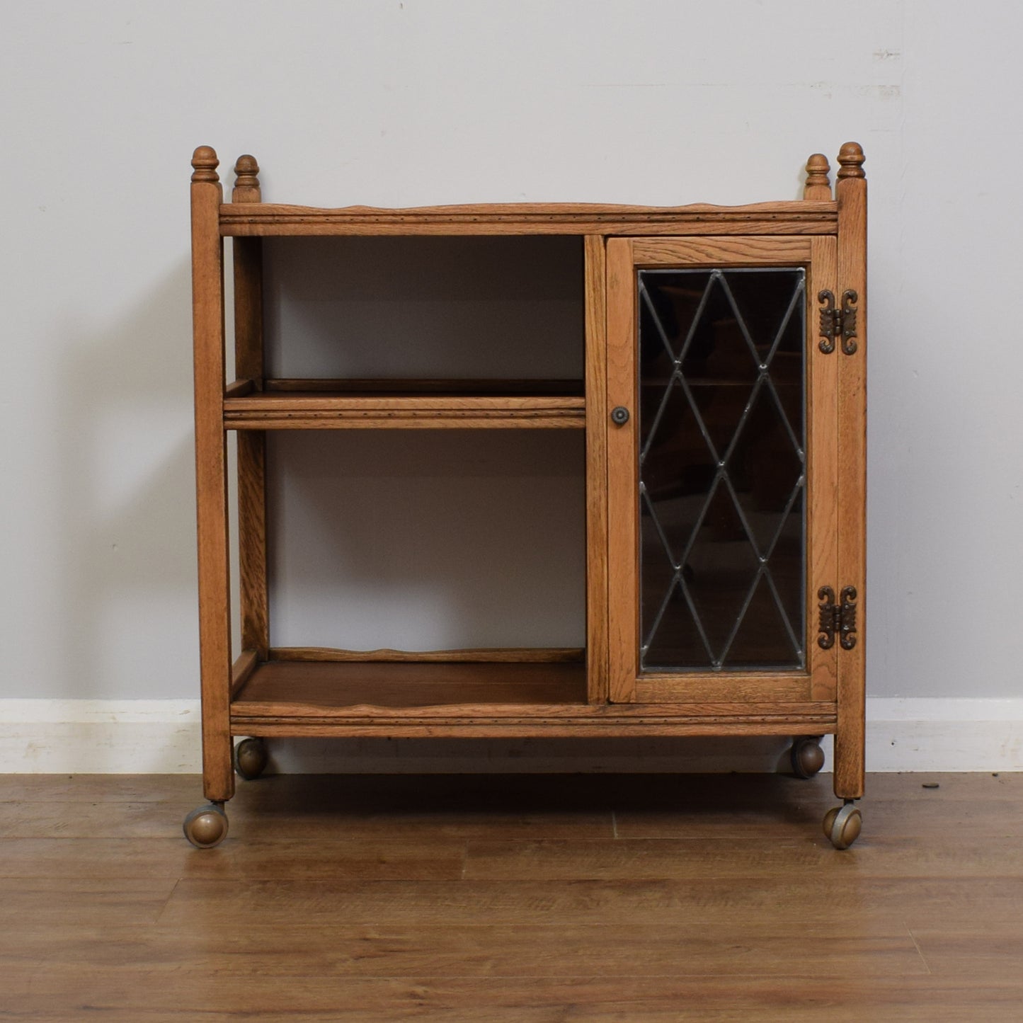 Old Charm Oak Serving Trolley