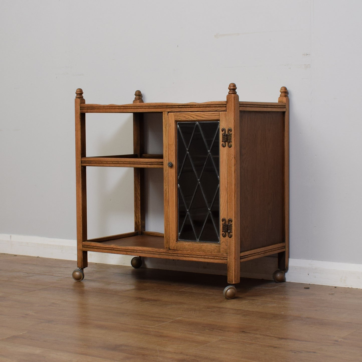 Old Charm Oak Serving Trolley
