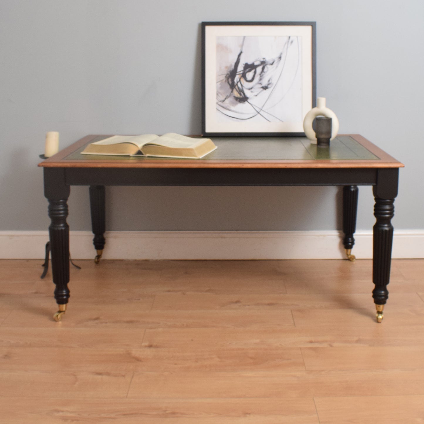 Mahogany Leather Top Desk