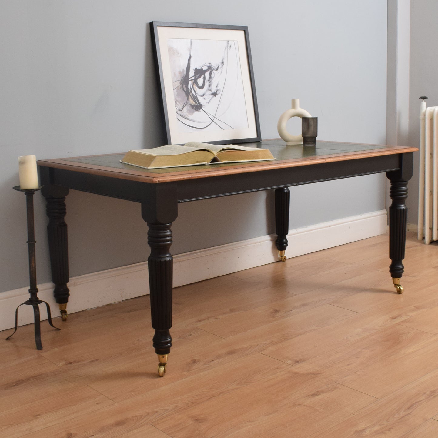 Mahogany Leather Top Desk