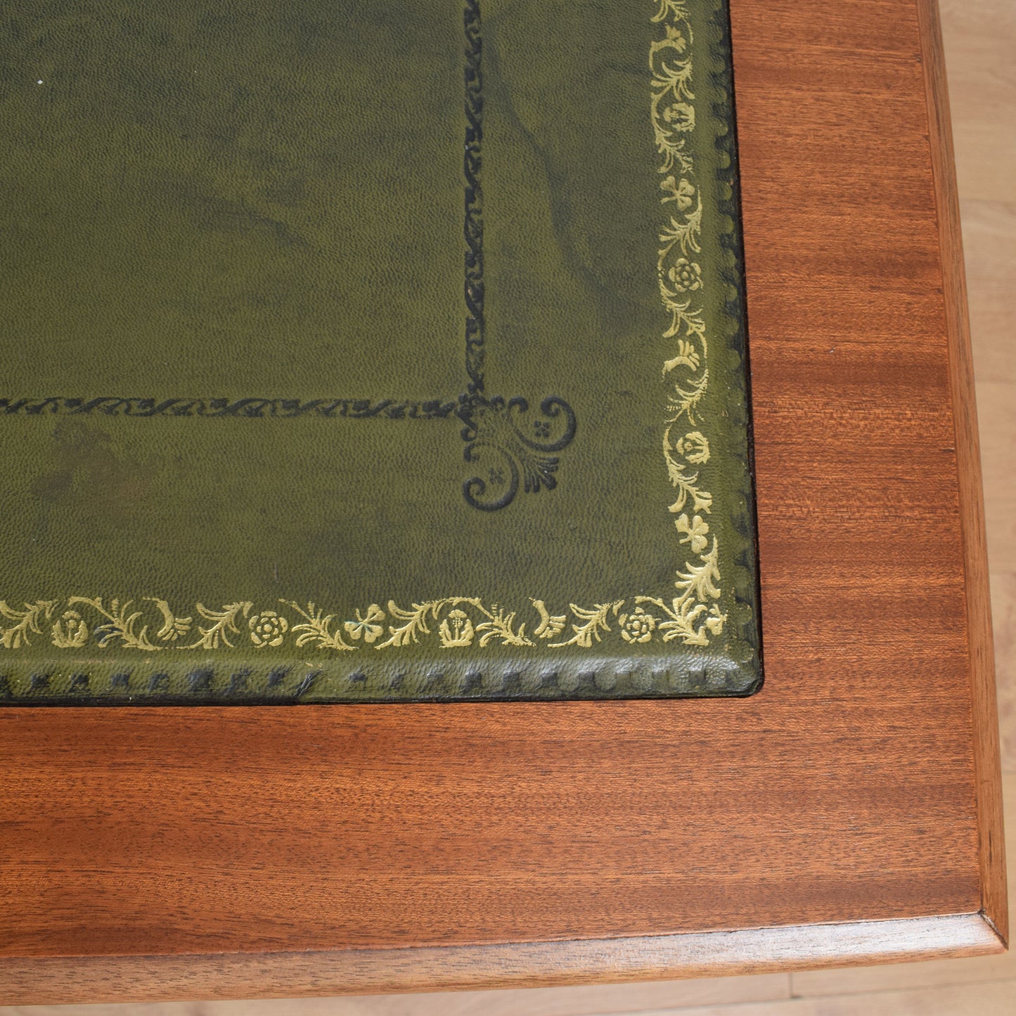 Mahogany Leather Top Desk