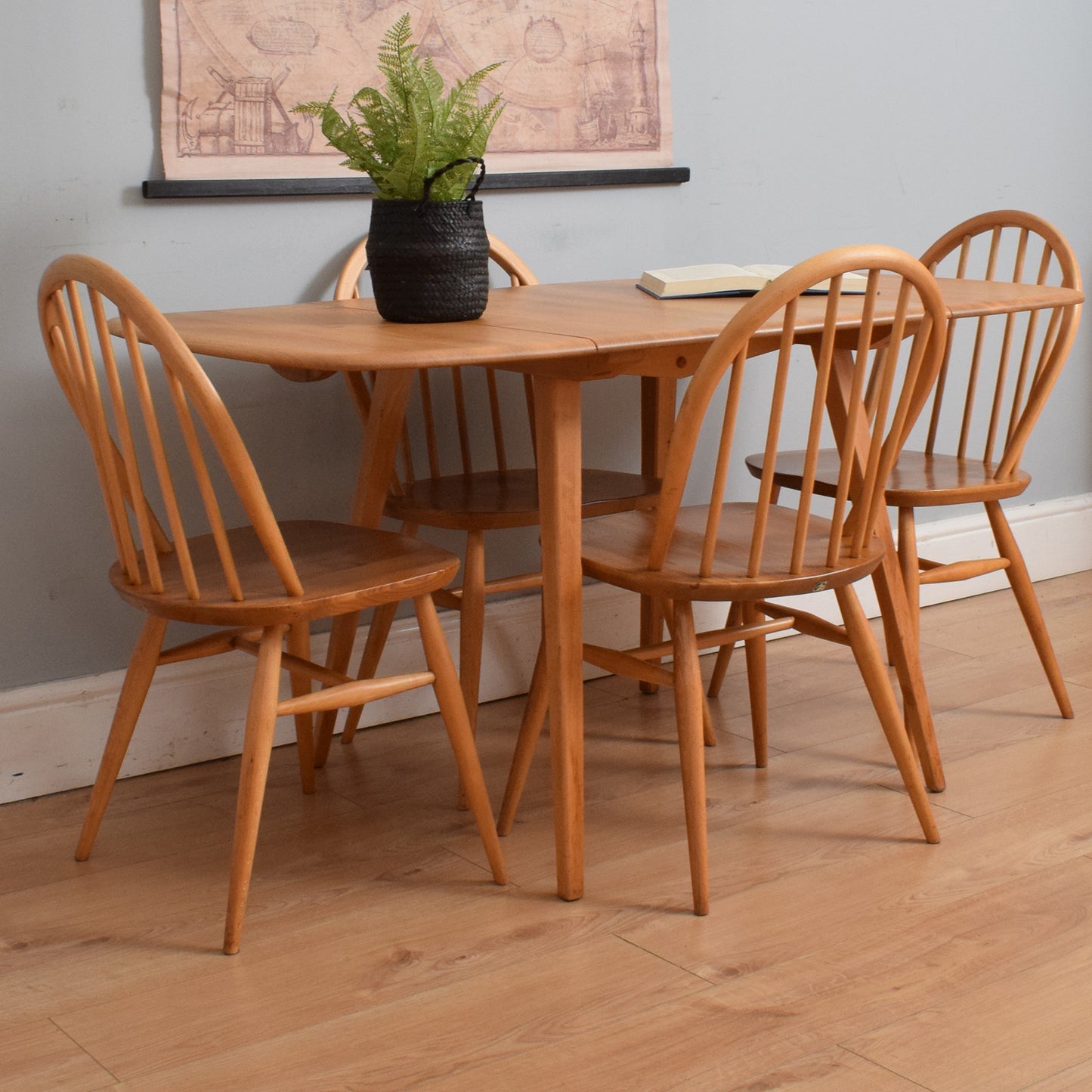 Ercol Model 383 Table and Four Chairs