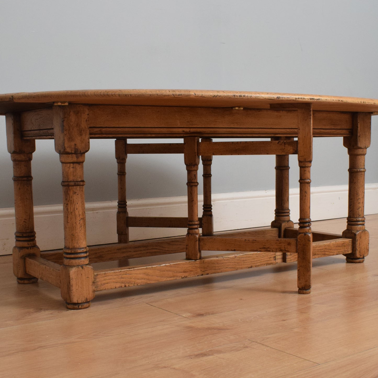 Rustic Drop-Leaf Coffee Table