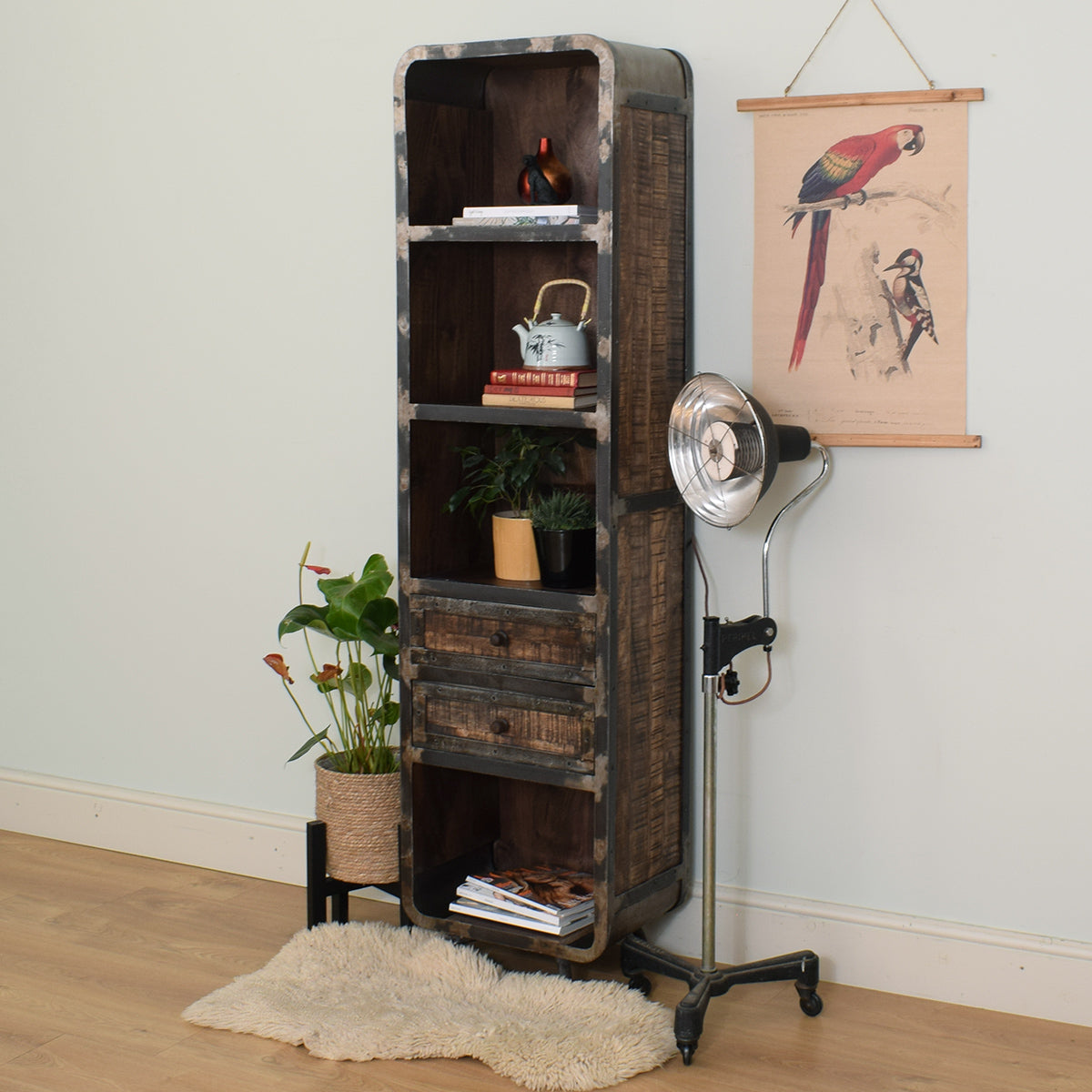 Mango & Steel Tall Bookcase