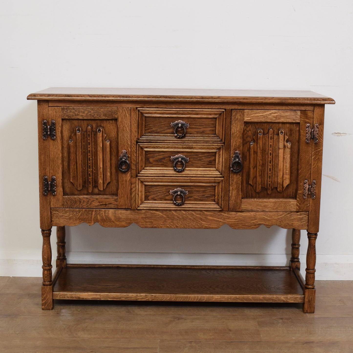 Small Rustic Oak Sideboard