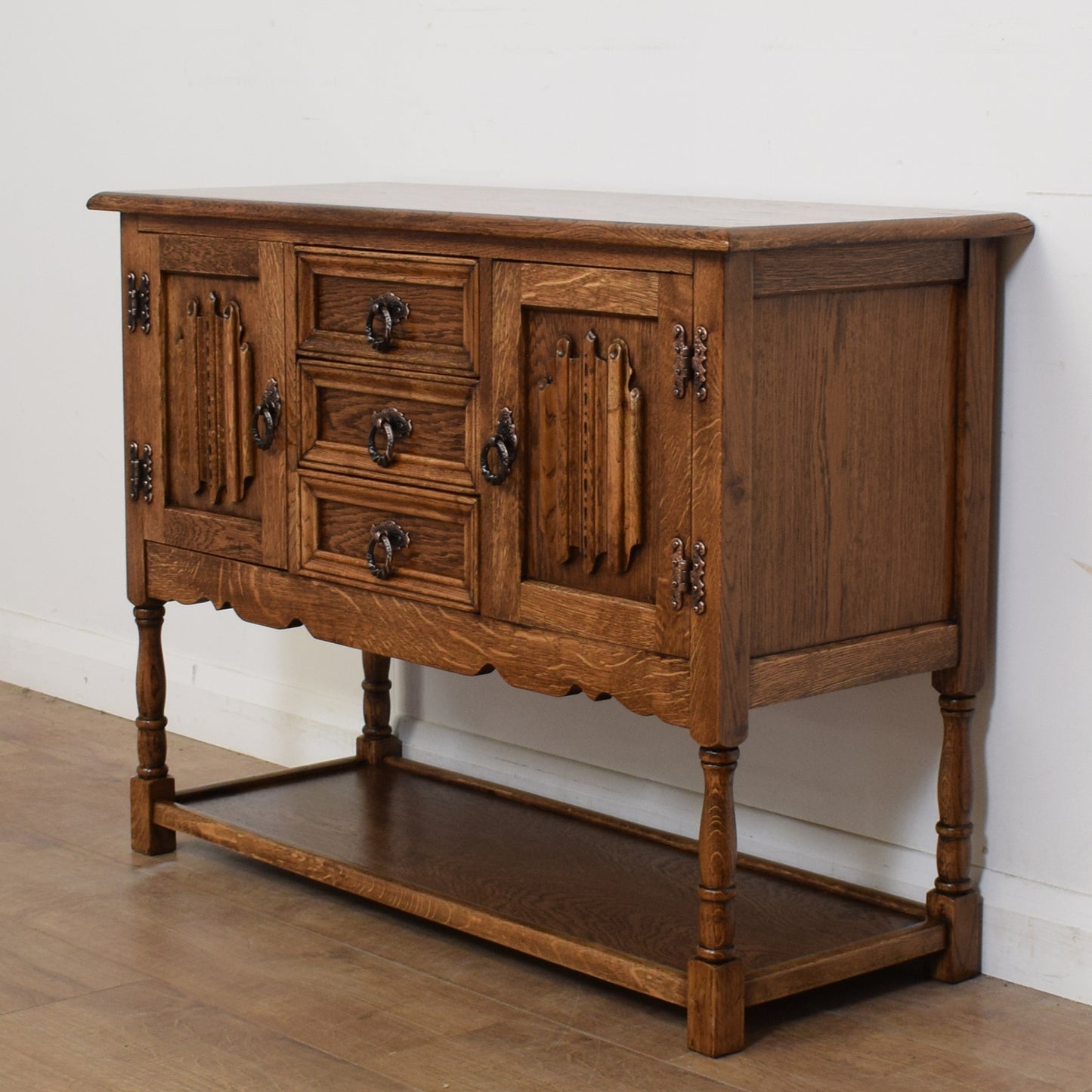 Small Rustic Oak Sideboard