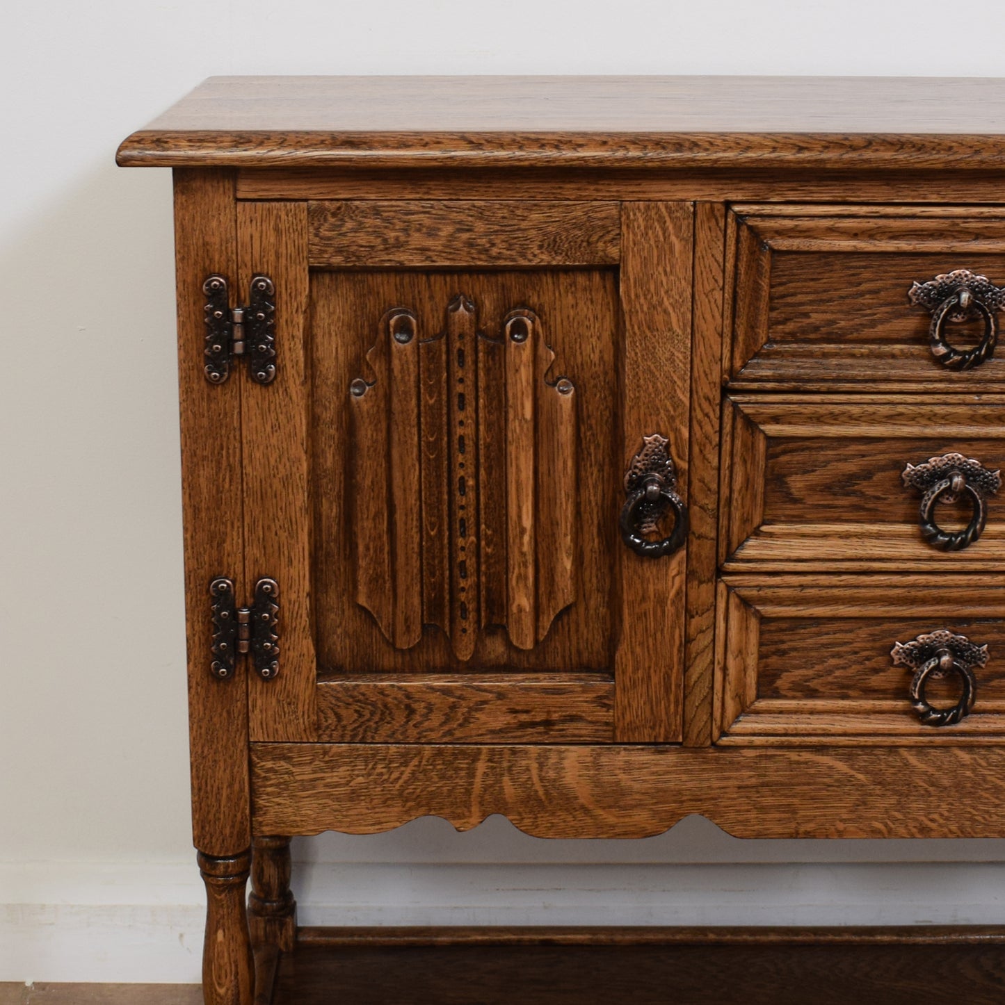 Small Rustic Oak Sideboard
