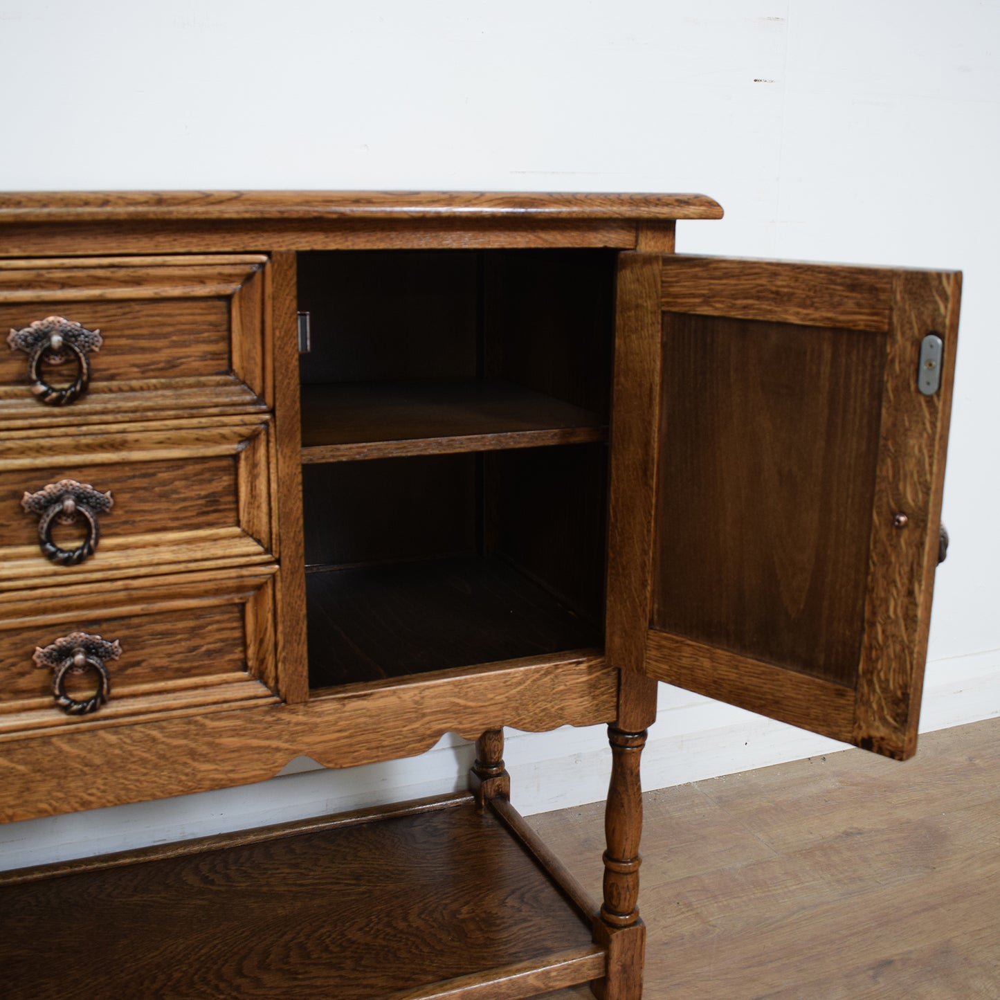 Small Rustic Oak Sideboard