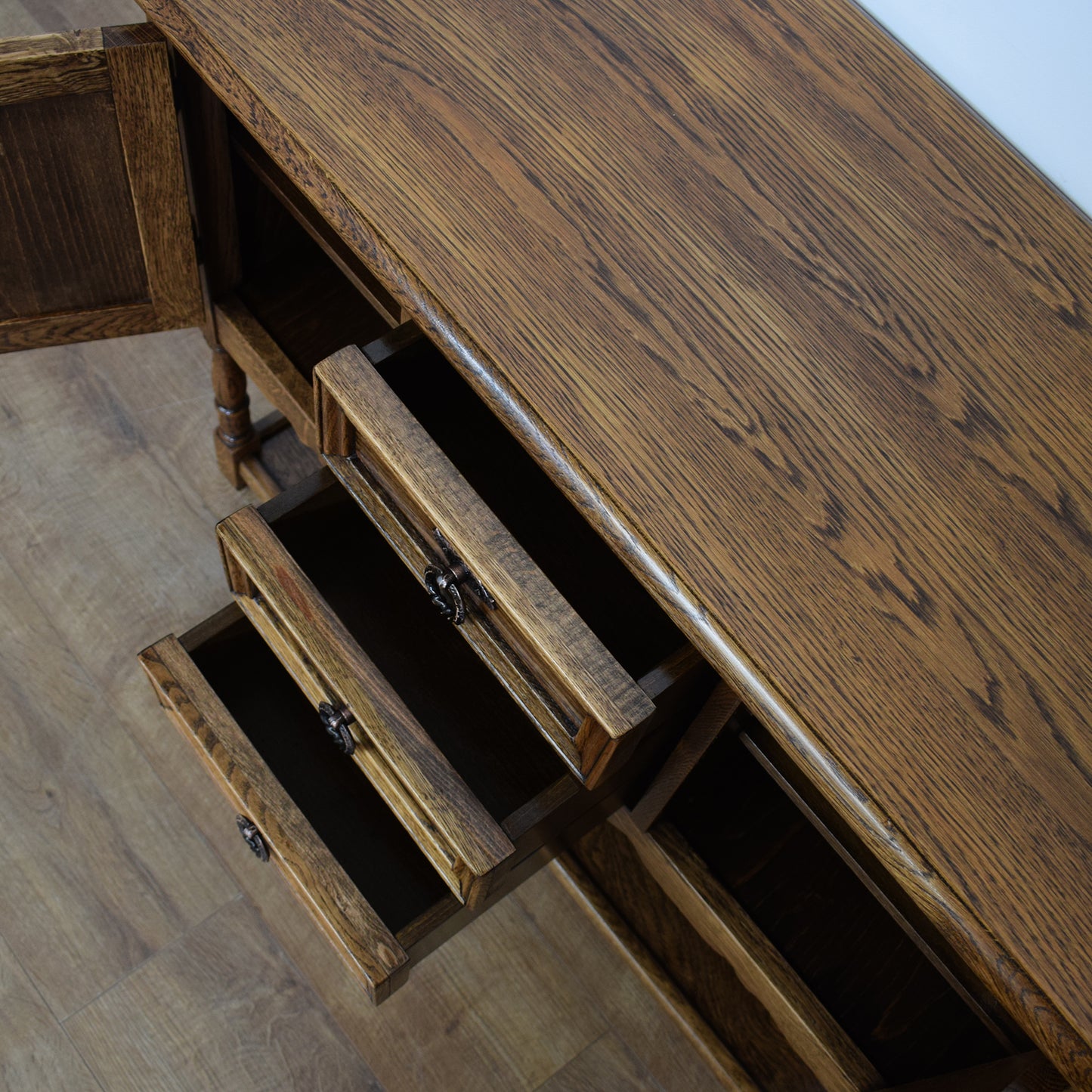 Small Rustic Oak Sideboard