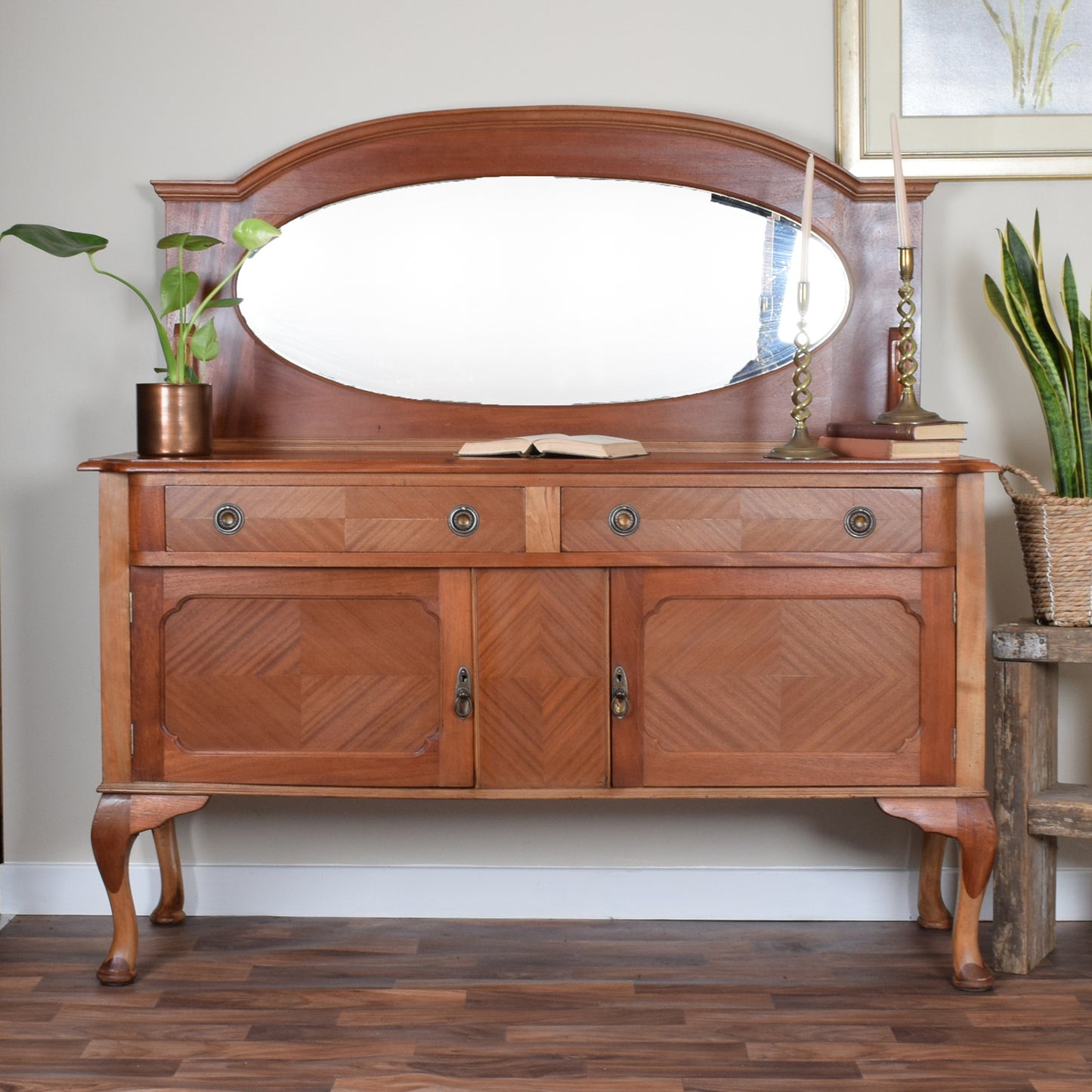 Mahogany Mirrored Sideboard