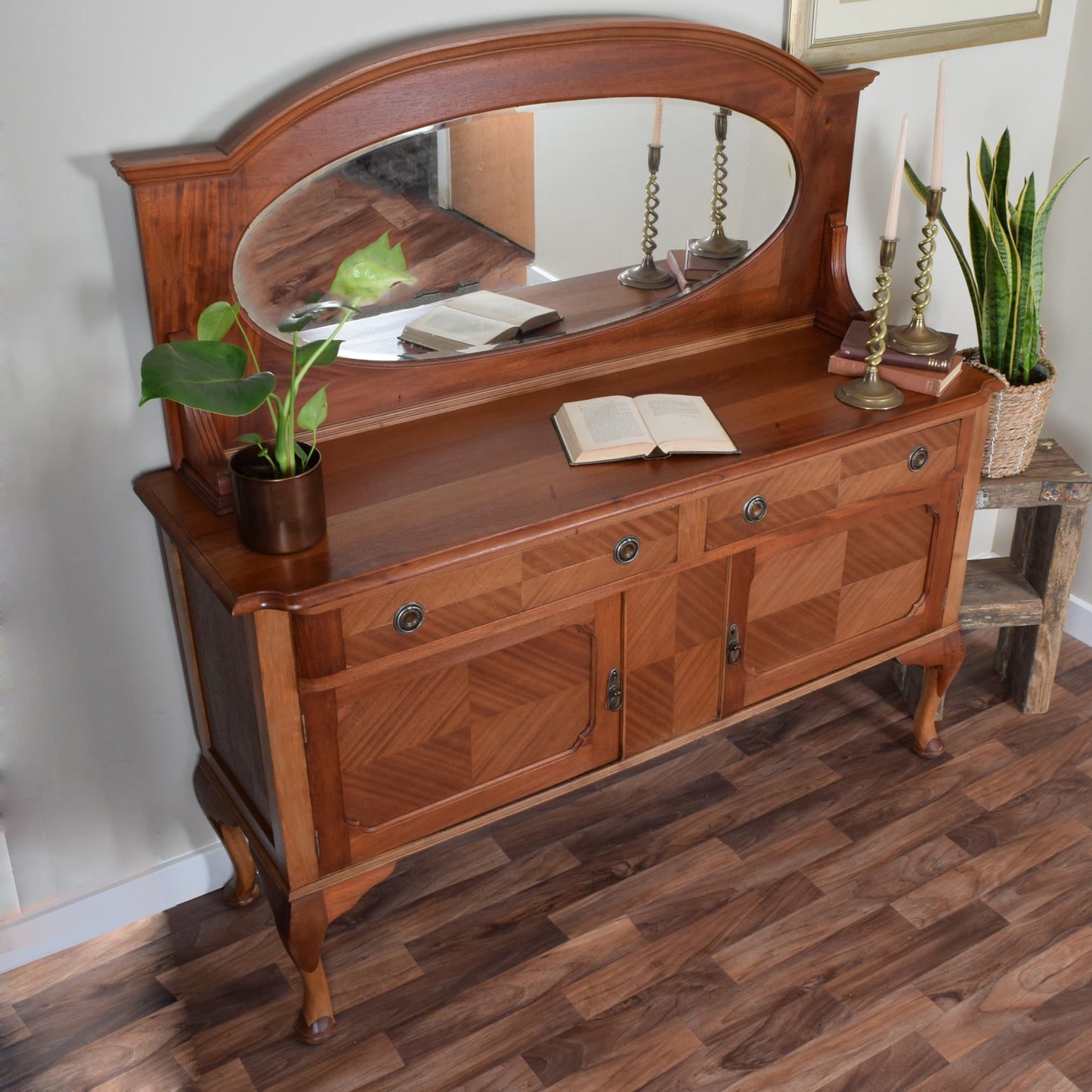 Mahogany Mirrored Sideboard
