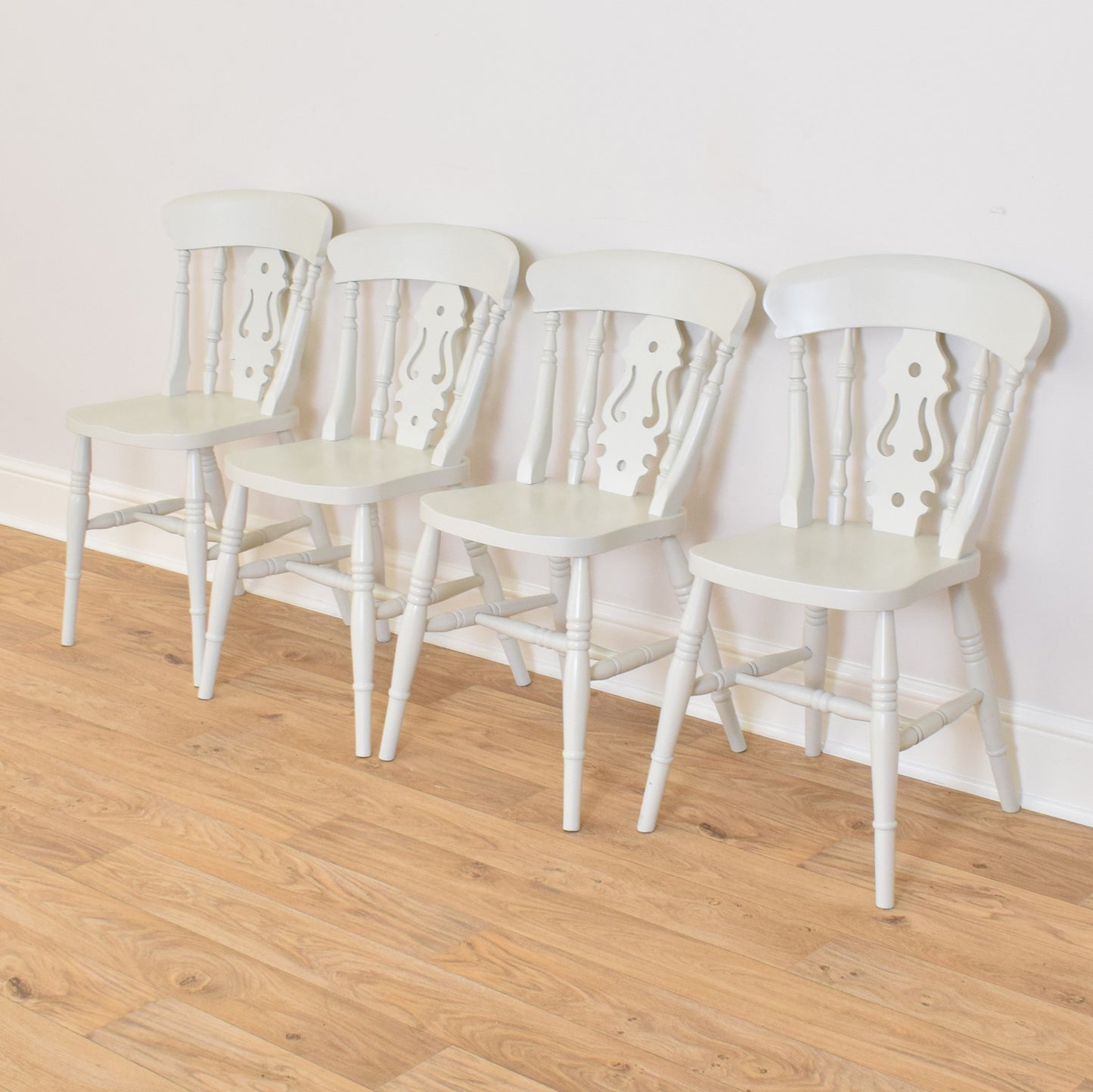 Painted Pine Table and Four Chairs