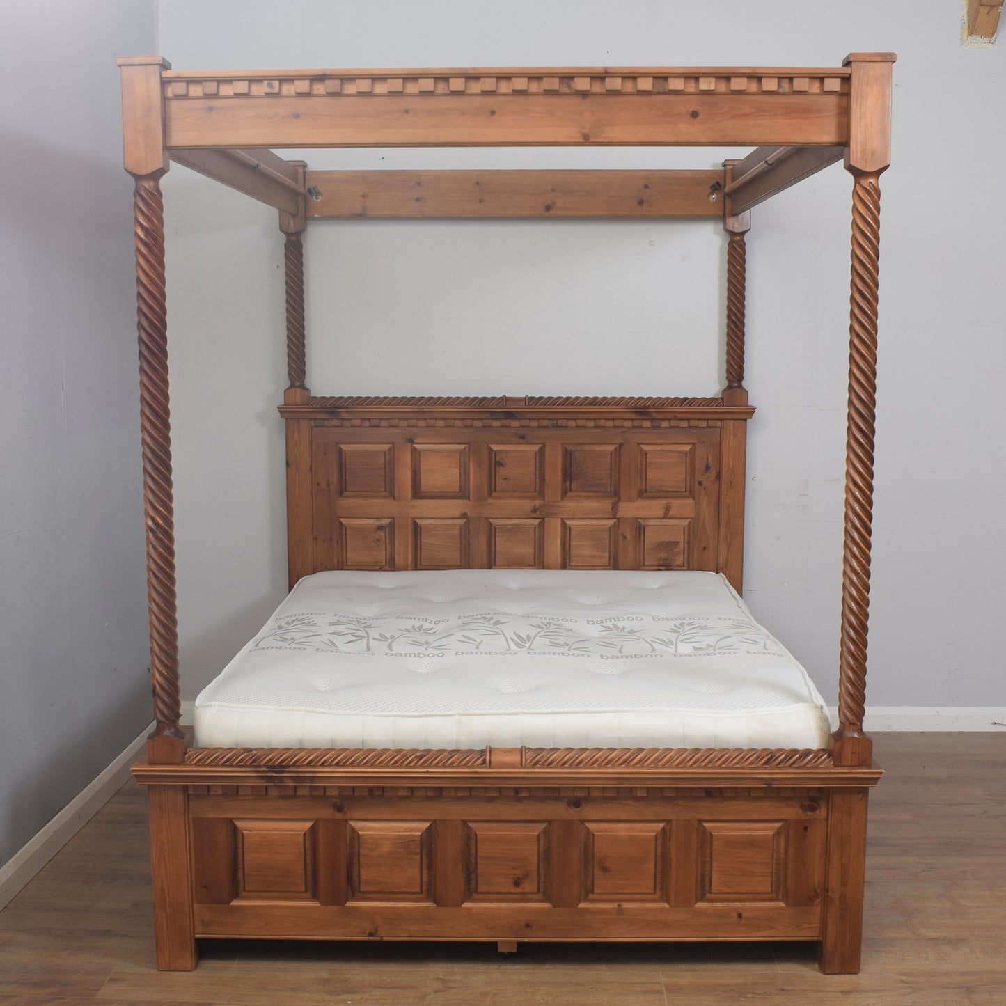 Solid Pine King Size Four Poster Bed