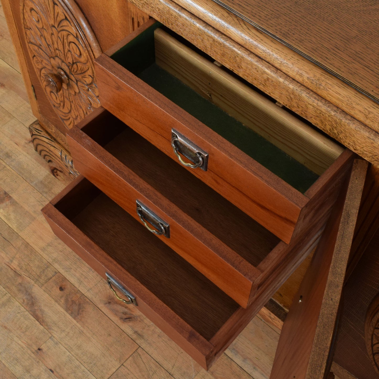 Carved Oak Sideboard
