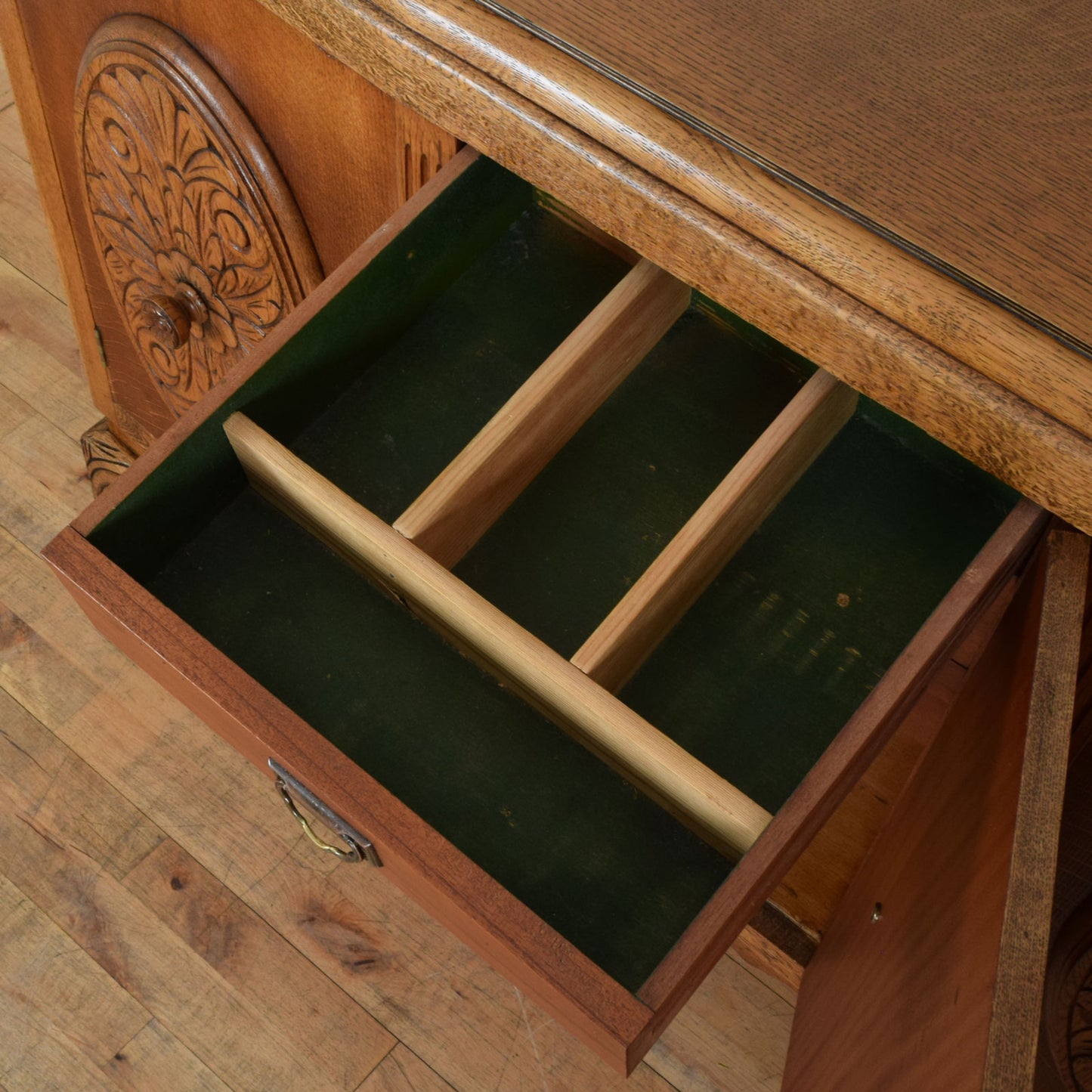 Carved Oak Sideboard