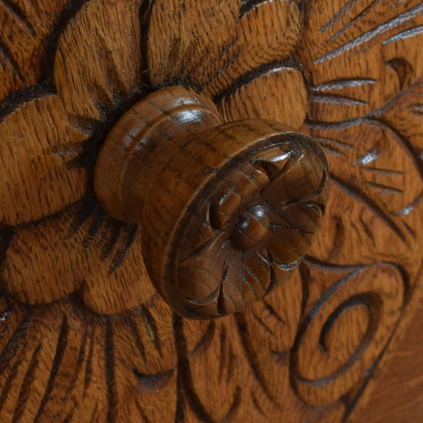 Carved Oak Sideboard