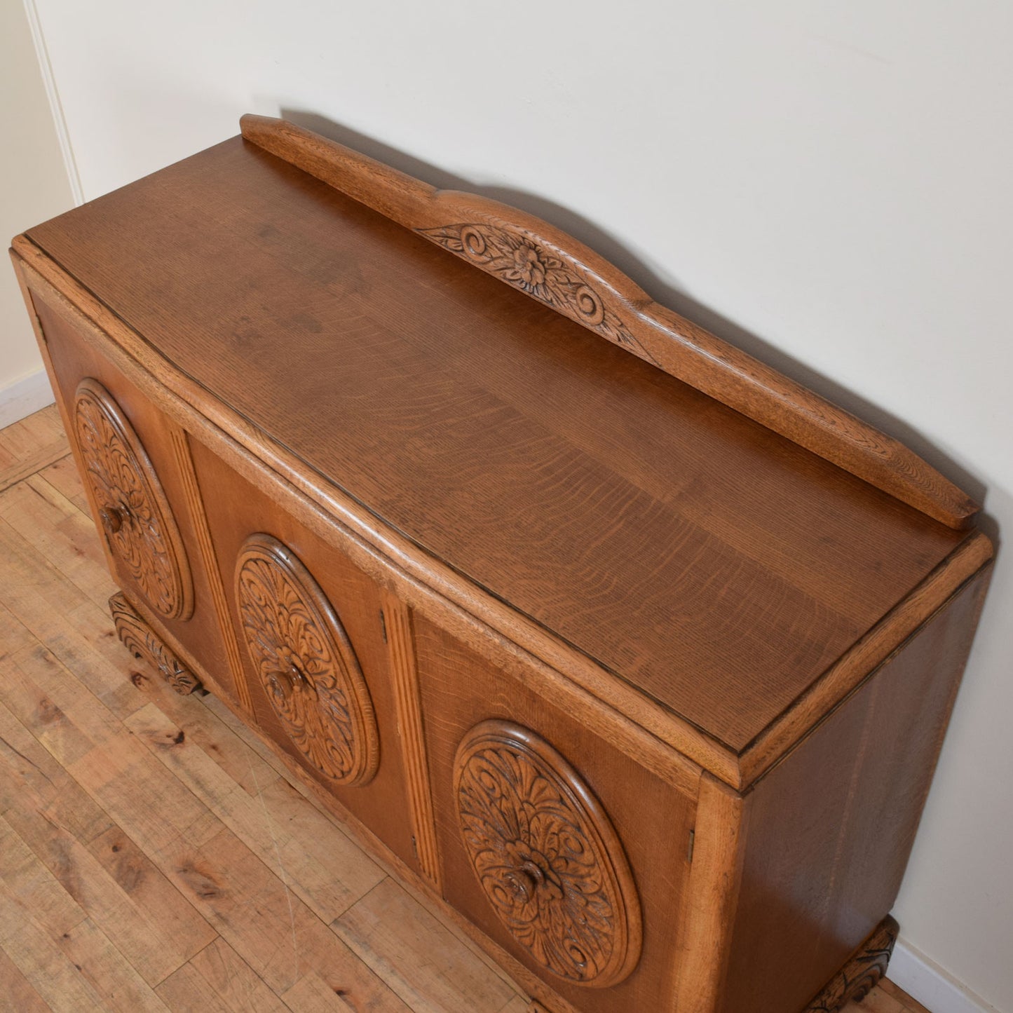 Carved Oak Sideboard