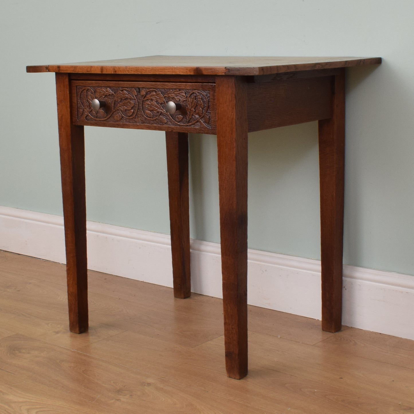 Carved Oak Side Table