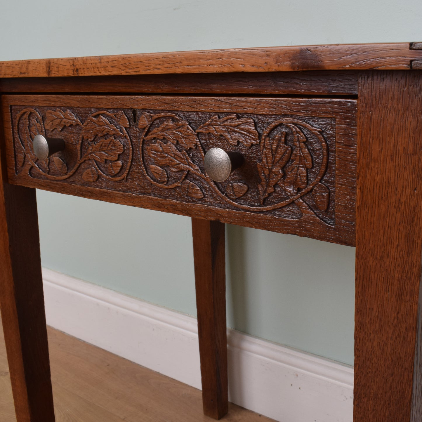 Carved Oak Side Table