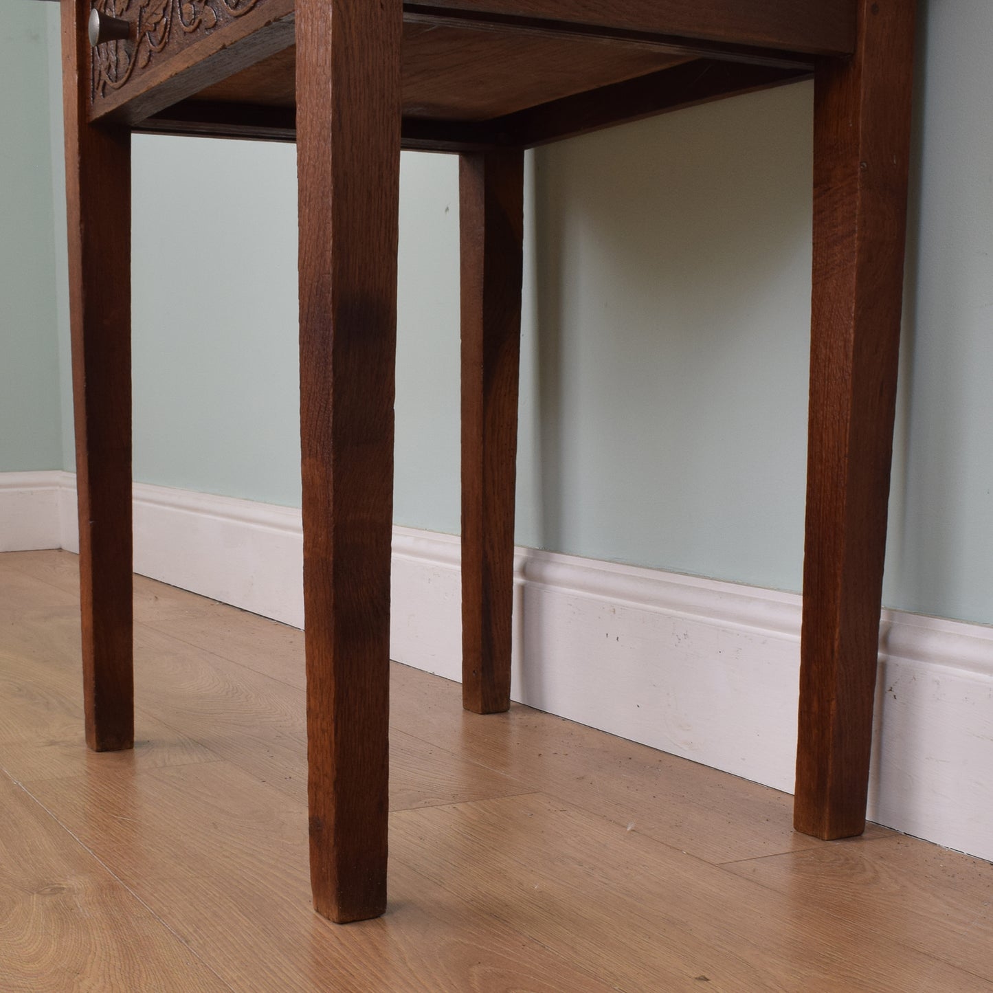 Carved Oak Side Table