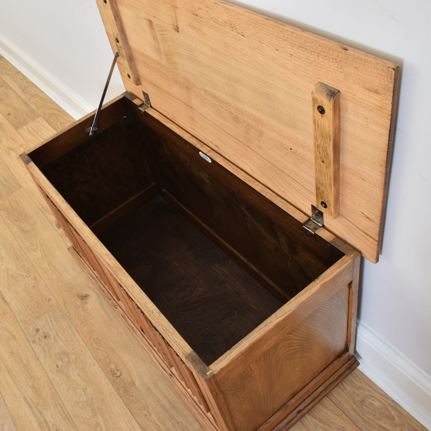 Restored Oak Linenfold Blanket Box
