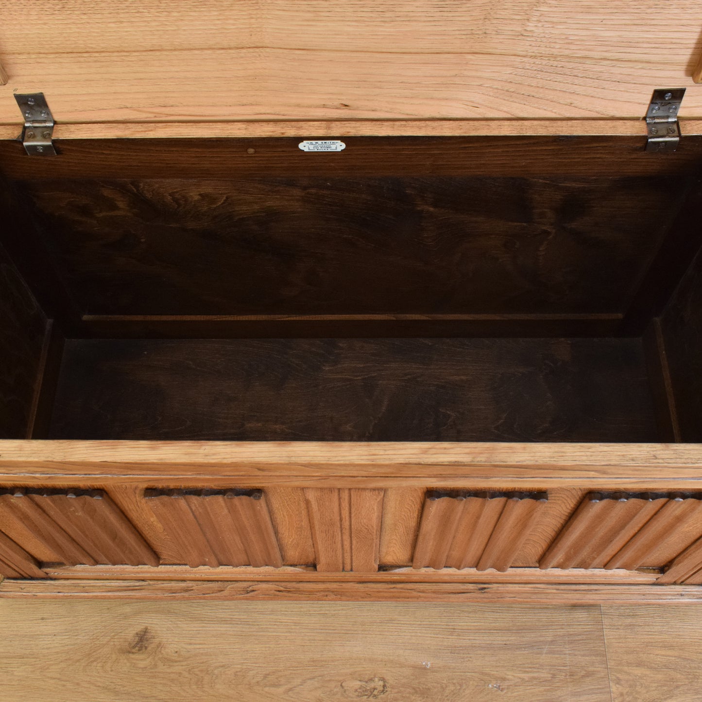 Restored Oak Linenfold Blanket Box