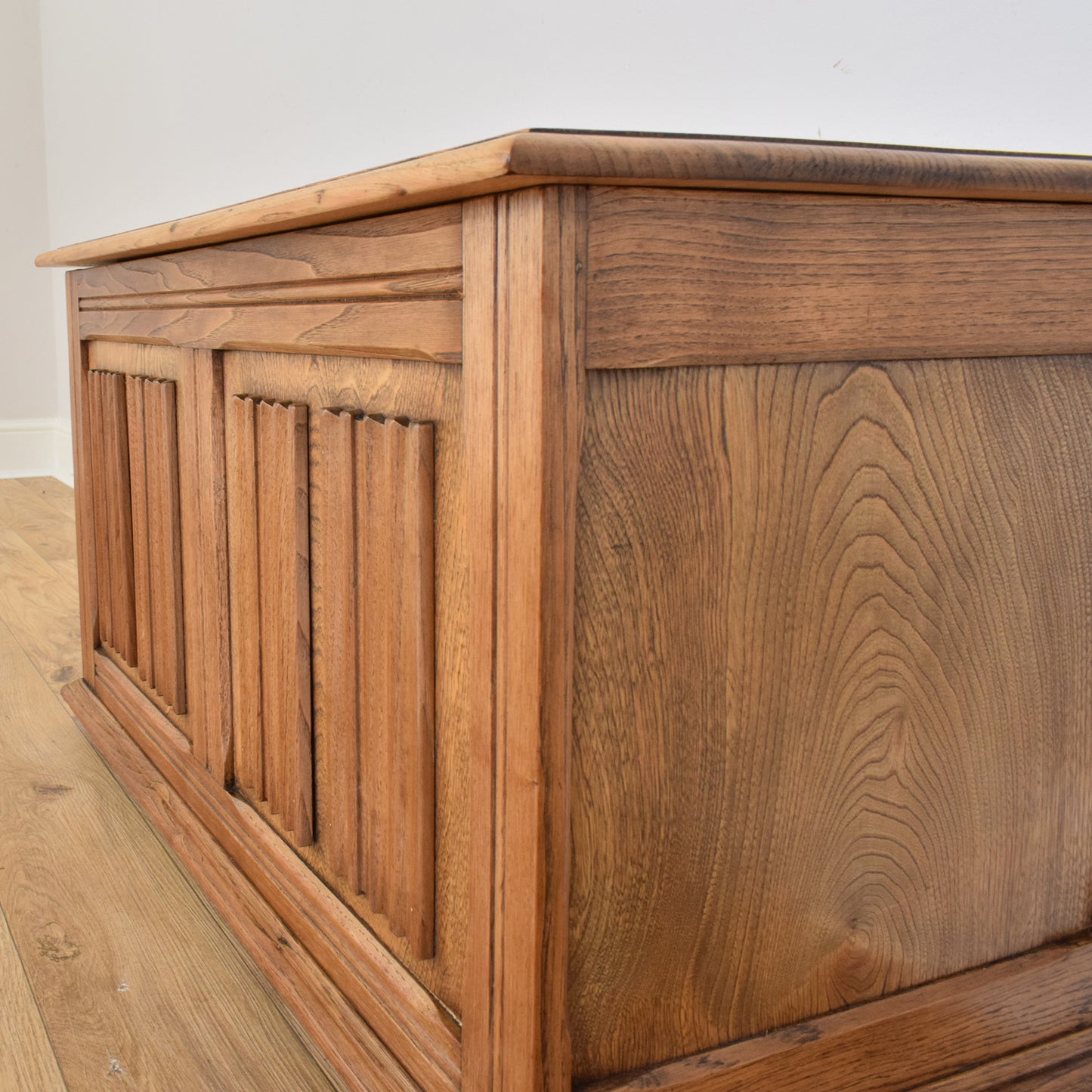 Restored Oak Linenfold Blanket Box