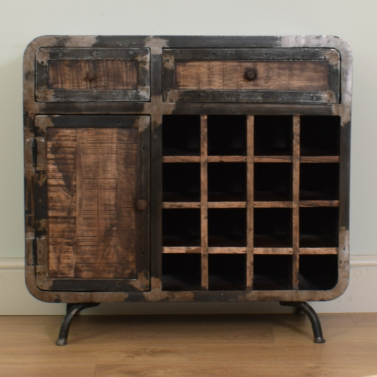 Mango & Steel Wine Cabinet