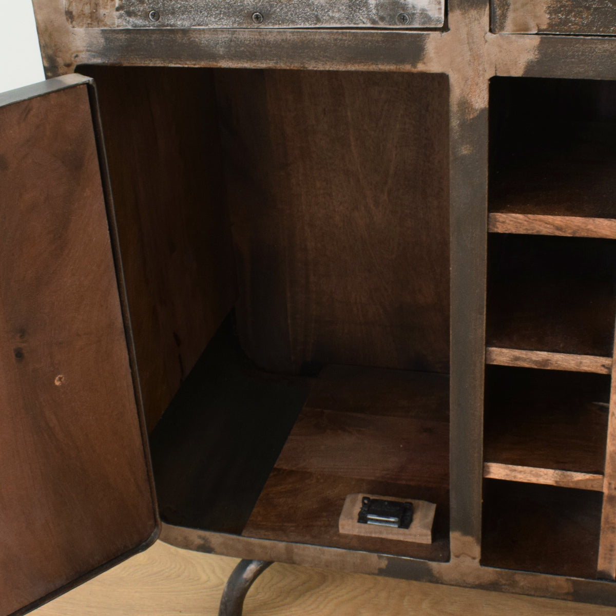 Mango & Steel Wine Cabinet