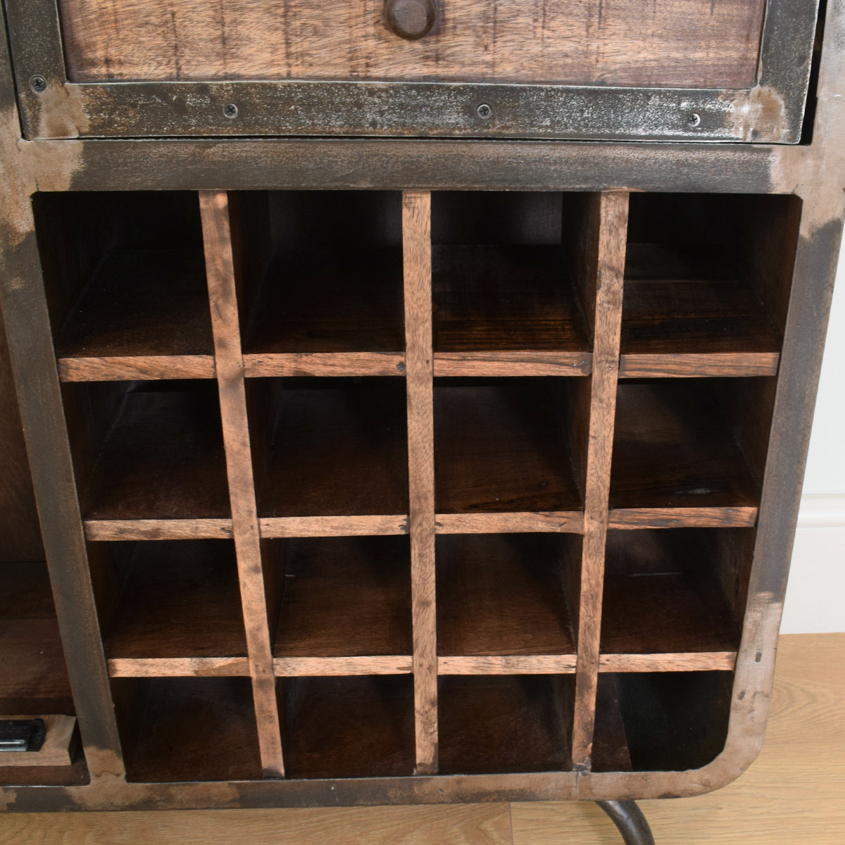 Mango & Steel Wine Cabinet