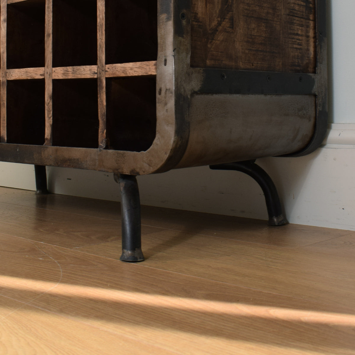 Mango & Steel Wine Cabinet