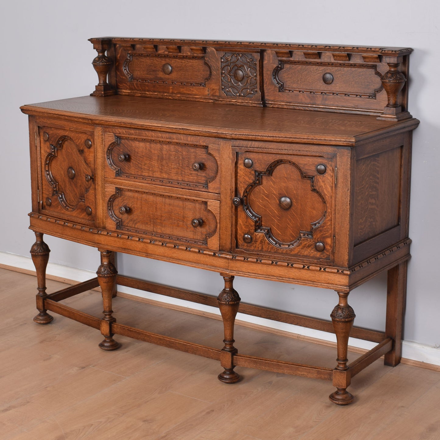 Restored Vintage Oak Sideboard