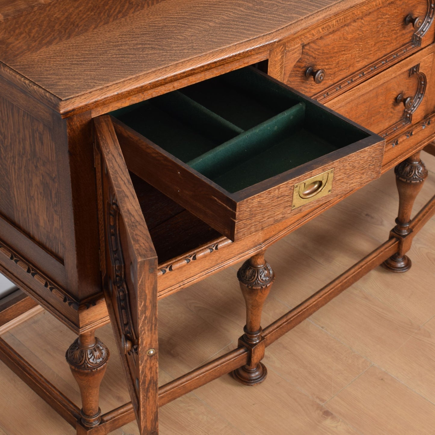 Restored Vintage Oak Sideboard