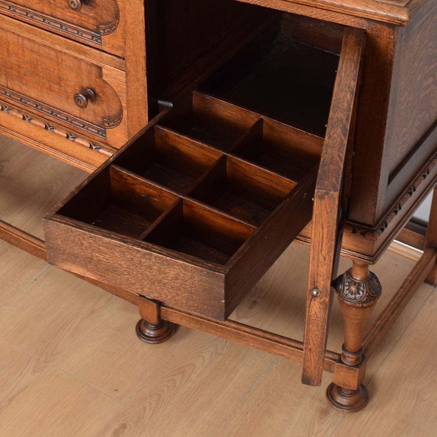 Restored Vintage Oak Sideboard