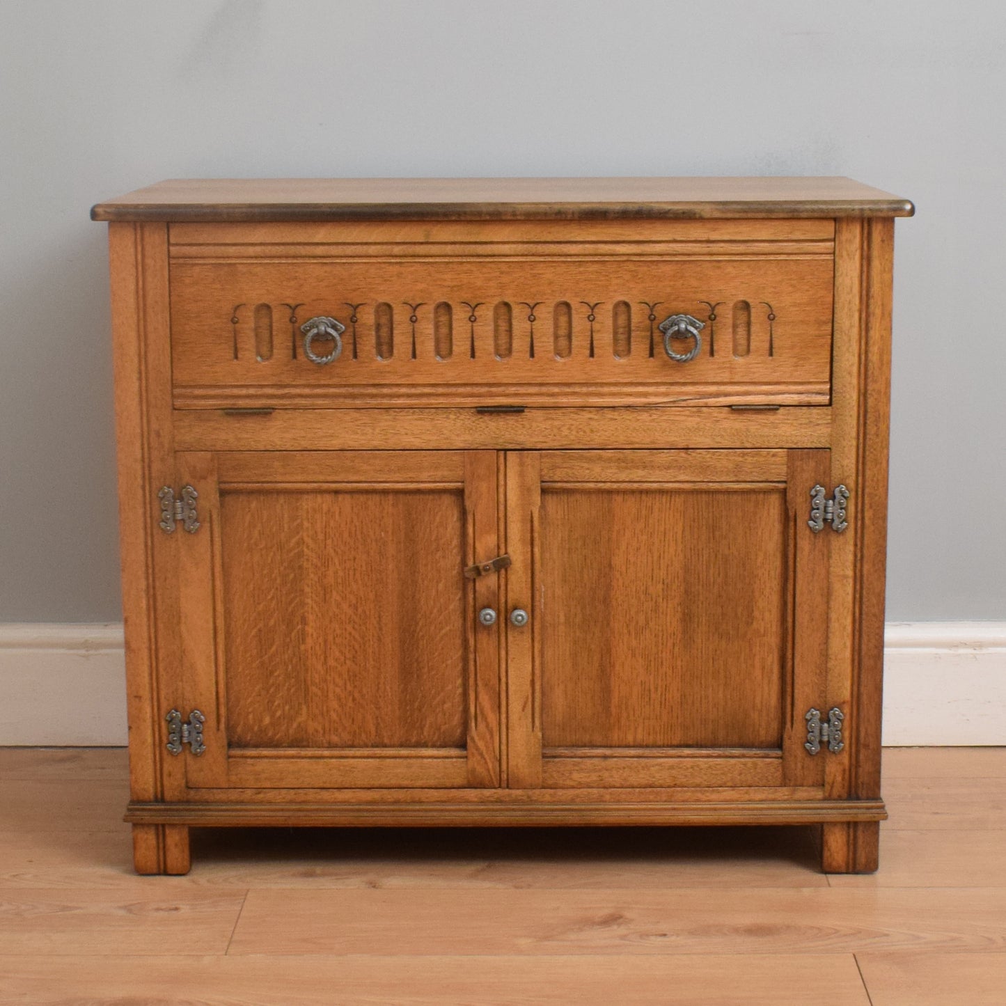 Restored Oak Media Cabinet