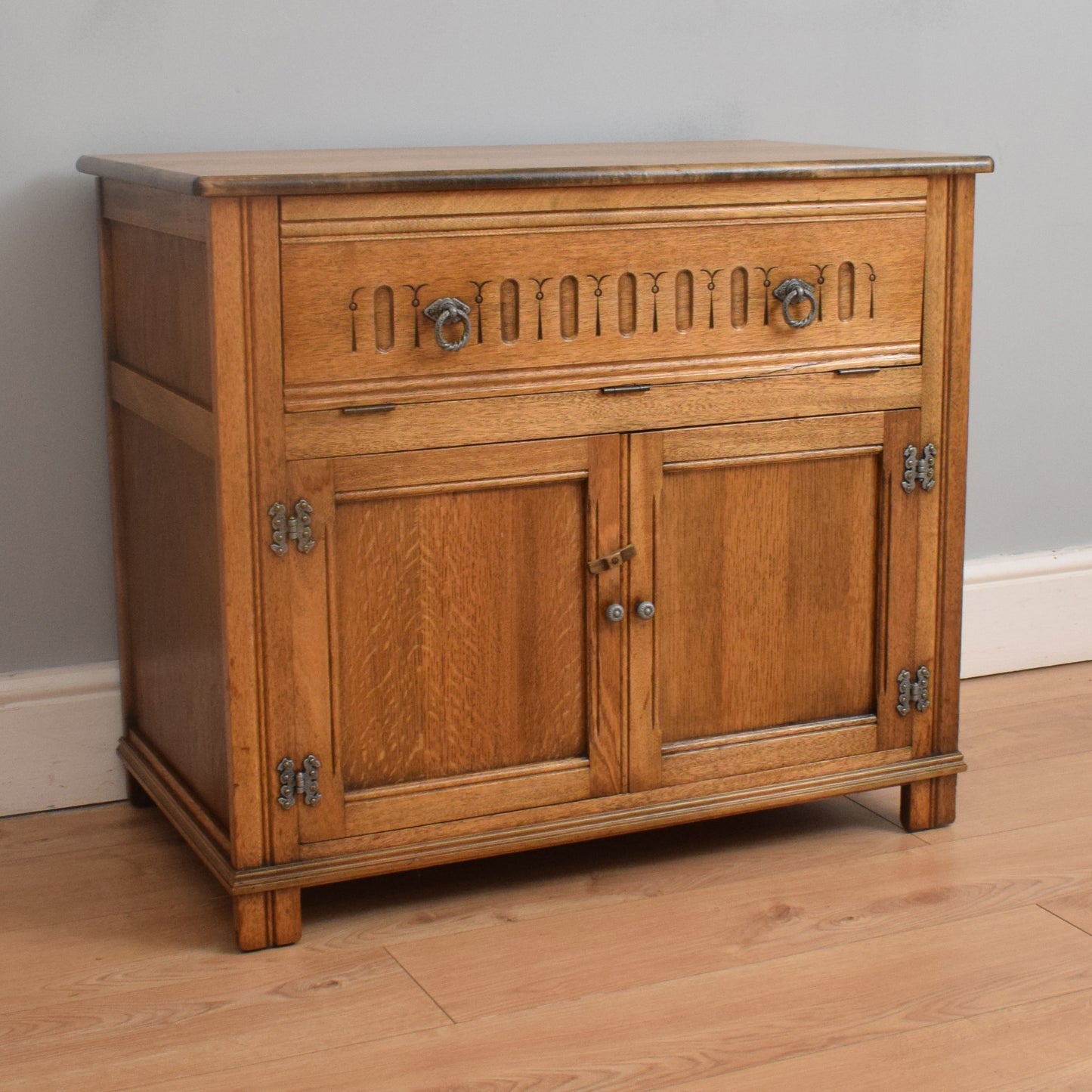 Restored Oak Media Cabinet