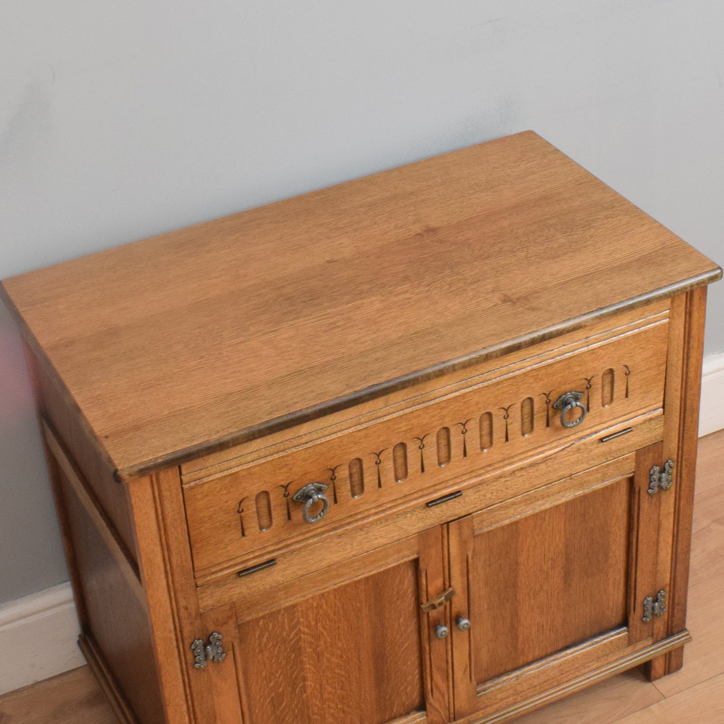 Restored Oak Media Cabinet