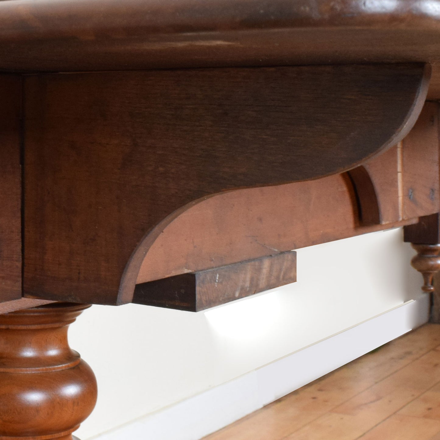 Carved Mahogany Regency Style Drop-Leaf Table and Two