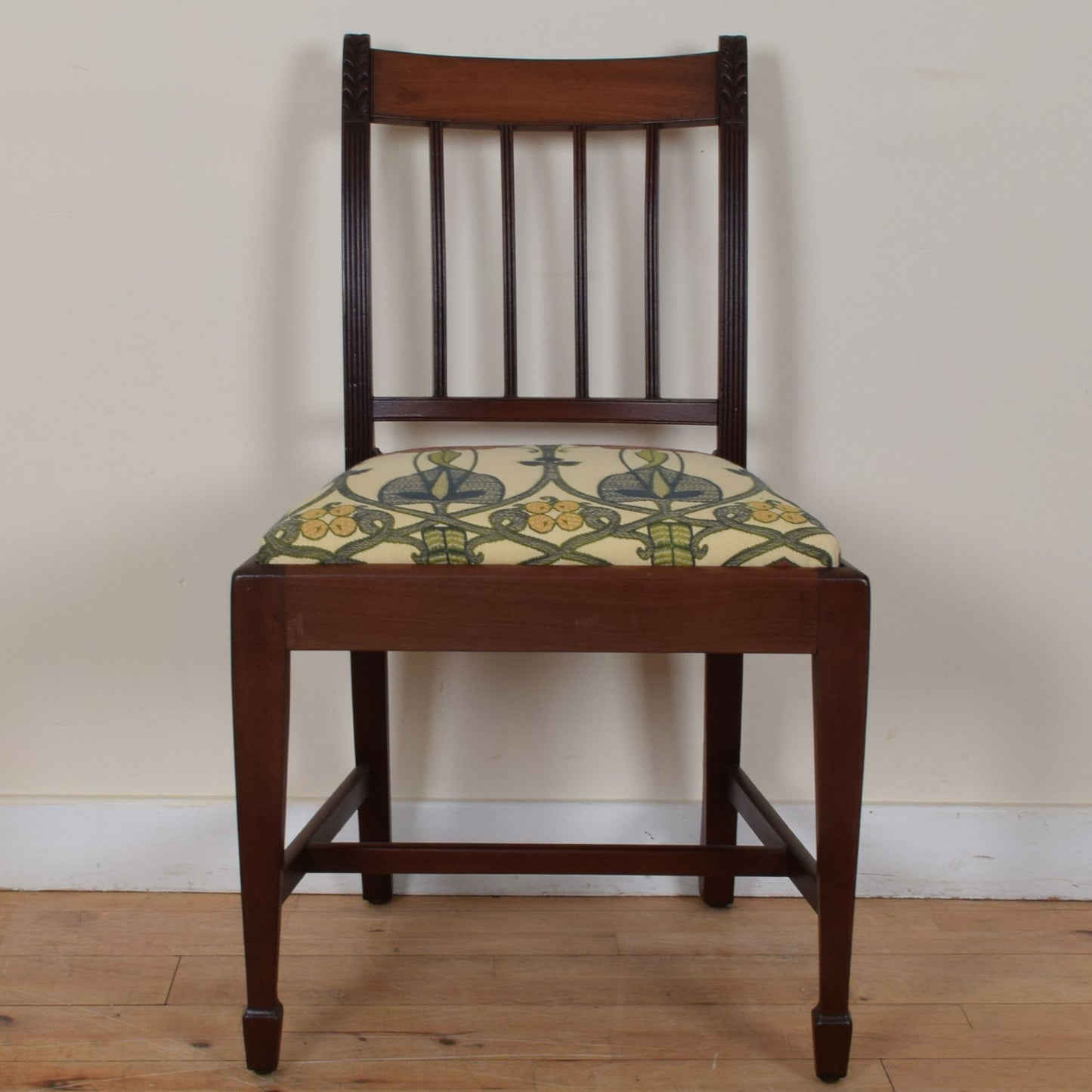 Carved Mahogany Regency Style Drop-Leaf Table and Two