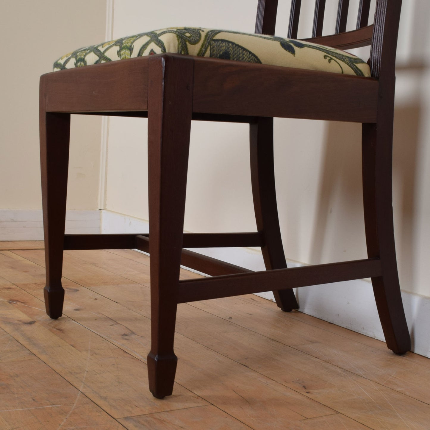 Carved Mahogany Regency Style Drop-Leaf Table and Two