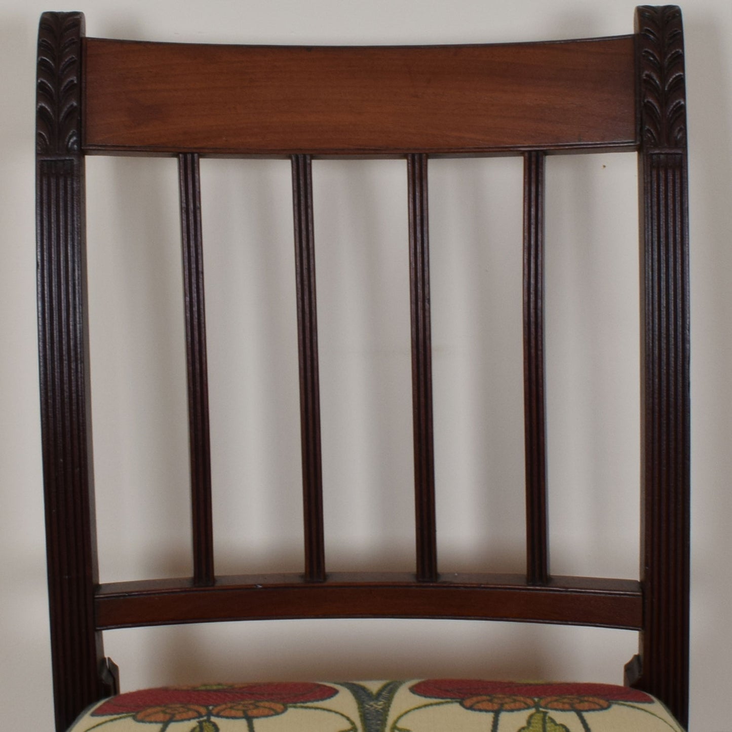 Carved Mahogany Regency Style Drop-Leaf Table and Two