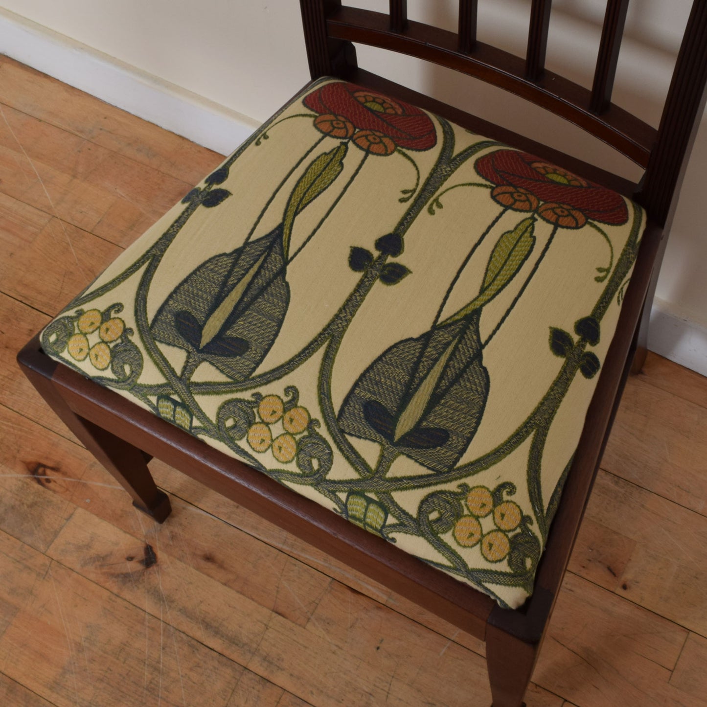 Carved Mahogany Regency Style Drop-Leaf Table and Two
